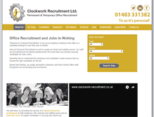 Tablet Screenshot of clockwork-recruitment.co.uk